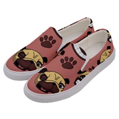 Happy Pugs Men s Canvas Slip Ons