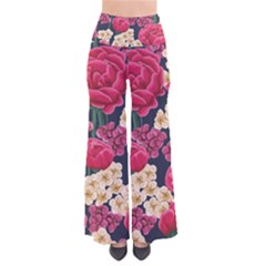 Pink Roses And Daisies Pants by Bigfootshirtshop