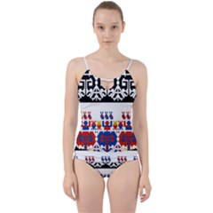 Bulgarian Folk Art Folk Art Cut Out Top Tankini Set