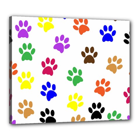 Pawprints Paw Prints Paw Animal Canvas 24  X 20  by Celenk