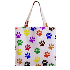 Pawprints Paw Prints Paw Animal Zipper Grocery Tote Bag by Celenk