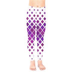 Pattern Square Purple Horizontal Kids  Legging by Celenk