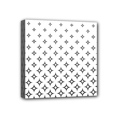 Star Pattern Decoration Geometric Mini Canvas 4  X 4  by Celenk