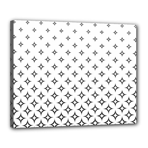 Star Pattern Decoration Geometric Canvas 20  X 16  by Celenk