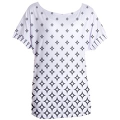 Star Pattern Decoration Geometric Women s Oversized Tee by Celenk