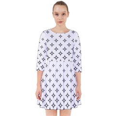 Star Pattern Decoration Geometric Smock Dress by Celenk