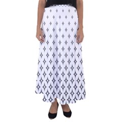 Star Pattern Decoration Geometric Flared Maxi Skirt by Celenk