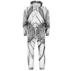 Sunflower Flower Line Art Summer Hooded Jumpsuit (men)  by Celenk