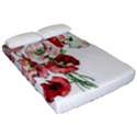 Flowers Poppies Poppy Vintage Fitted Sheet (Queen Size) View2