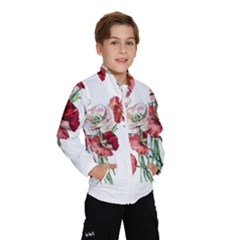 Flowers Poppies Poppy Vintage Wind Breaker (kids) by Celenk