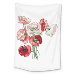 Flowers Poppies Poppy Vintage Large Tapestry by Celenk