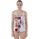 Flowers Poppies Poppy Vintage Twist Front Tankini Set View1