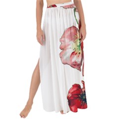 Flowers Poppies Poppy Vintage Maxi Chiffon Tie-up Sarong by Celenk