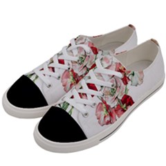 Flowers Poppies Poppy Vintage Women s Low Top Canvas Sneakers by Celenk