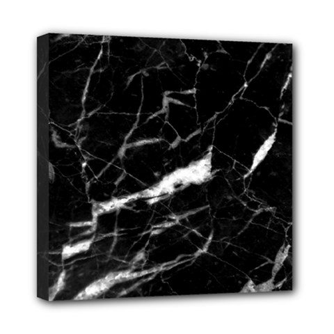 Black Texture Background Stone Mini Canvas 8  X 8  by Celenk