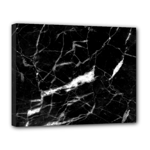 Black Texture Background Stone Canvas 14  X 11  by Celenk