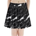 Black Texture Background Stone Pleated Mini Skirt View1