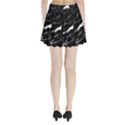 Black Texture Background Stone Pleated Mini Skirt View2