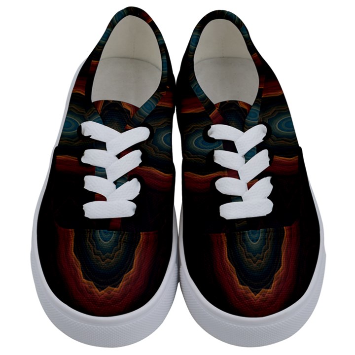 Cosmic Eye Kaleidoscope Art Pattern Kids  Classic Low Top Sneakers