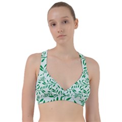 Leaves Foliage Green Wallpaper Sweetheart Sports Bra by Celenk