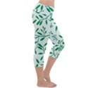 Leaves Foliage Green Wallpaper Capri Yoga Leggings View3