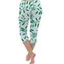 Leaves Foliage Green Wallpaper Capri Yoga Leggings View4