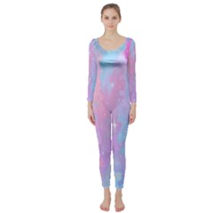 Space Psychedelic Colorful Color Long Sleeve Catsuit by Celenk