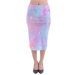 Space Psychedelic Colorful Color Midi Pencil Skirt by Celenk