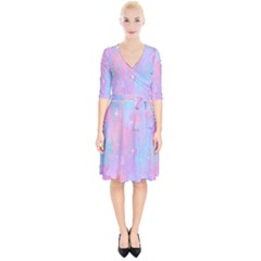 Space Psychedelic Colorful Color Wrap Up Cocktail Dress by Celenk