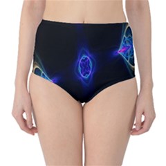 Lightning Kaleidoscope Art Pattern High-waist Bikini Bottoms by Celenk