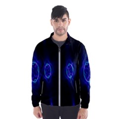 Lightning Kaleidoscope Art Pattern Wind Breaker (men) by Celenk