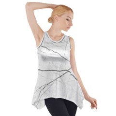 White Background Pattern Tile Side Drop Tank Tunic by Celenk