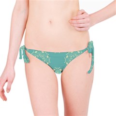 Floral Vintage Royal Frame Pattern Bikini Bottom by Celenk