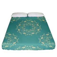 Floral Vintage Royal Frame Pattern Fitted Sheet (queen Size) by Celenk