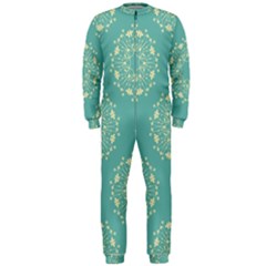 Floral Vintage Royal Frame Pattern Onepiece Jumpsuit (men)  by Celenk