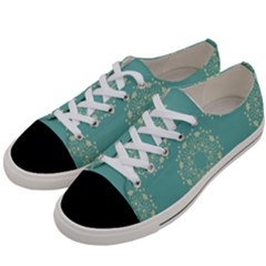 Floral Vintage Royal Frame Pattern Women s Low Top Canvas Sneakers by Celenk