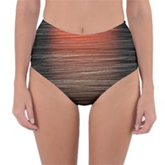 Background Red Orange Modern Reversible High-waist Bikini Bottoms by Celenk