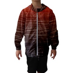 Background Red Orange Modern Hooded Wind Breaker (kids) by Celenk