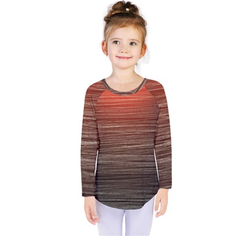 Background Red Orange Modern Kids  Long Sleeve Tee by Celenk