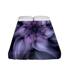 Fractal Flower Lavender Art Fitted Sheet (full/ Double Size) by Celenk