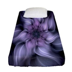 Fractal Flower Lavender Art Fitted Sheet (single Size) by Celenk