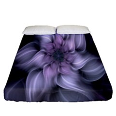 Fractal Flower Lavender Art Fitted Sheet (queen Size) by Celenk