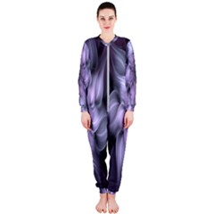 Fractal Flower Lavender Art Onepiece Jumpsuit (ladies)  by Celenk