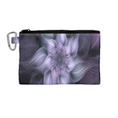 Fractal Flower Lavender Art Canvas Cosmetic Bag (medium) by Celenk