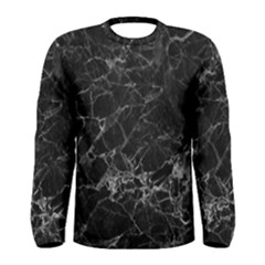 Black Texture Background Stone Men s Long Sleeve Tee by Celenk