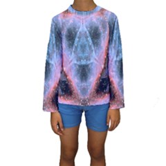 Sacred Geometry Mandelbrot Fractal Kids  Long Sleeve Swimwear by Celenk