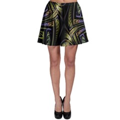 Fractal Braids Texture Pattern Skater Skirt by Celenk