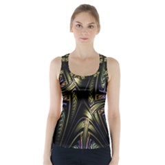 Fractal Braids Texture Pattern Racer Back Sports Top by Celenk