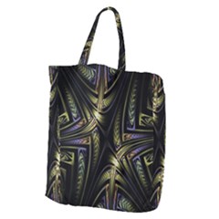 Fractal Braids Texture Pattern Giant Grocery Zipper Tote by Celenk