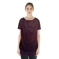 Grunge Brown Abstract Texture Skirt Hem Sports Top by Celenk